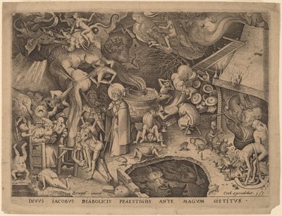 Sankt Jakob og tryllekunstneren Hermogenes af Pieter van der Heyden after Pieter Bruegel the Elder