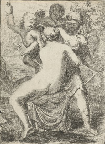 Jupiter forfører Callisto af Pieter van der Plas (II)
