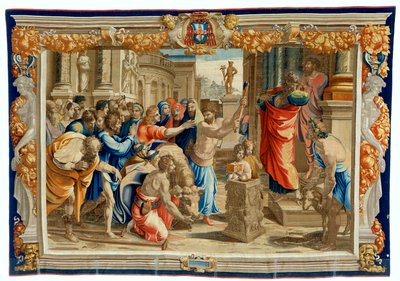 Tapet fra det syttende århundrede, der forestiller ofringen i Lystra af Pietro 1579 1669 Fevère