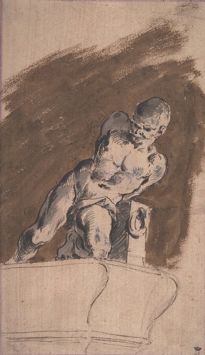 Lænket nøgen fange, efter Pietro Tacca, 1729-1804. af Pietro Antonio Novelli