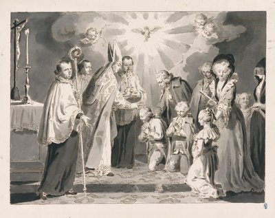 Konfirmation fra De syv sakramenter af Pietro Antonio Novelli