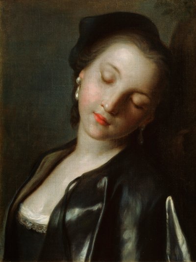 Sovende ung kvinde, midten af 1700-tallet af Pietro Antonio Rotari