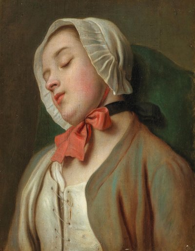 Sovende ung kvinde, midten af det 18. århundrede. af Pietro Antonio Rotari