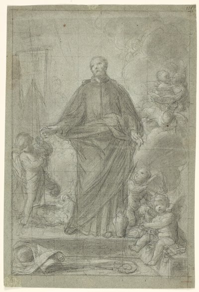 St Cajetan af Thiene (?) omgivet af putti af Pietro Antonio de Pietri