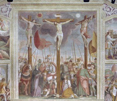 Korsfæstelse (fresko) af Pietro Baschenis