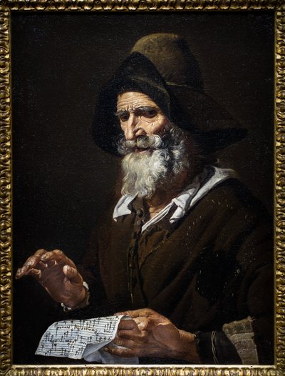 En gammel sanger af Pietro Bellotti