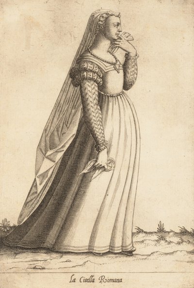 La Citella Romana Maiden, ca. 1580. af Pietro Bertelli.
