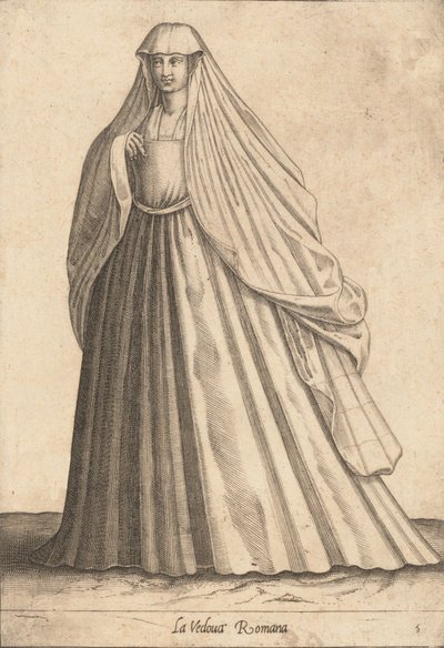 Den romerske enke, ca. 1580. af Pietro Bertelli.