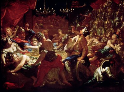 Belshazzars fest, det 17. eller begyndelsen af det 18. århundrede af Pietro Dandini