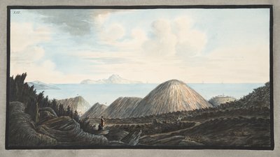 Udsigt over den nuværende tilstand af det lille bjerg, der blev rejst ved eksplosionen i år 1760, plade XIII, fra 