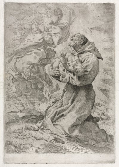 Visionen om St. Francis af Assisi af Pietro Faccini