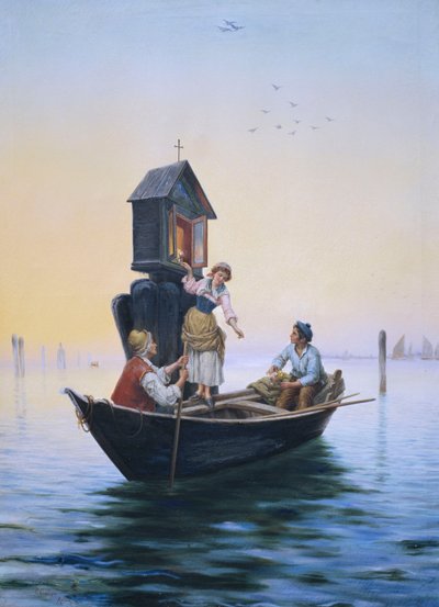 At deltage i en venetiansk helligdom, af Pietro Gabrini