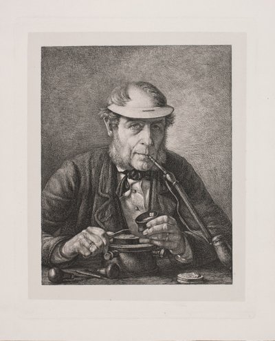 Portræt af kunstnerens far, medaillør F.C. Krohn af Pietro Købke Krohn