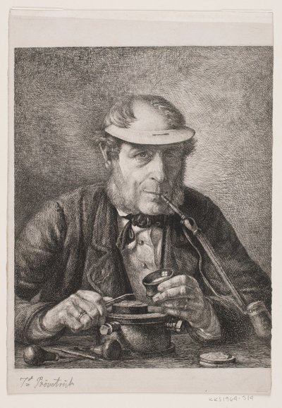 Portræt af kunstnerens far, medaillør F.C. Krohn af Pietro Købke Krohn