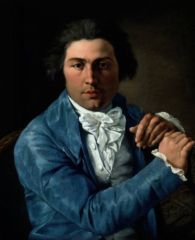 Portræt af arkitekten Giuseppe Valadier, ca. 1795. af Pietro Labruzzi