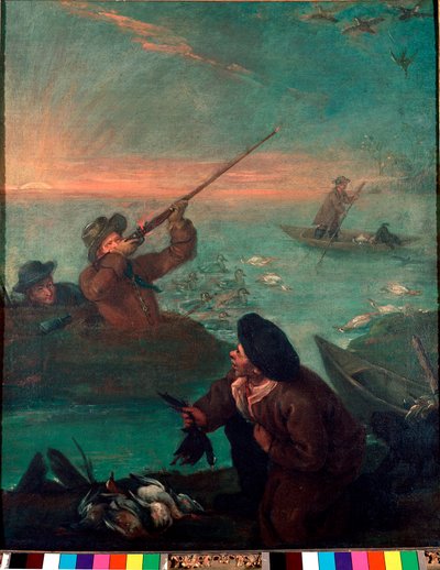Andejagt i lagunen Maleri af Pietro Longhi (1702-1785) 1765-1770 Søn. 61x49,5 cm Venedig Pinacoteca Querini-Stampalia af Pietro Longhi