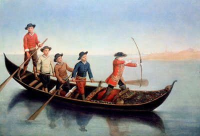 Jagt vildand med bue og pile af Pietro Longhi