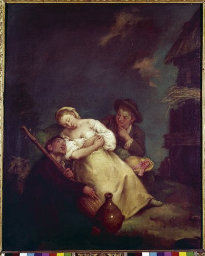 Sleeping Agriculture - Maleri af Pietro Longhi (1702-1785), olie på lærred, 61x50 cm, ca. 1750. Venedig, Querini Stampalia Foundation af Pietro Longhi