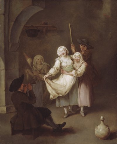 Dansen, ca. 1750 (olie på lærred) af Pietro Longhi