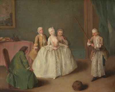 The Game of the Cooking Pot, ca. 1744 (olie på lærred) af Pietro Longhi