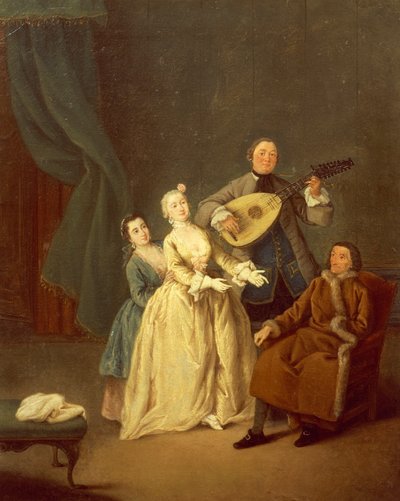 Koncerten eller familien i koncert af Pietro Longhi