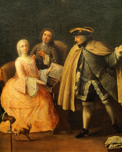 Musiklæreren, af Pietro Longhi (1701-1785) af Pietro Longhi