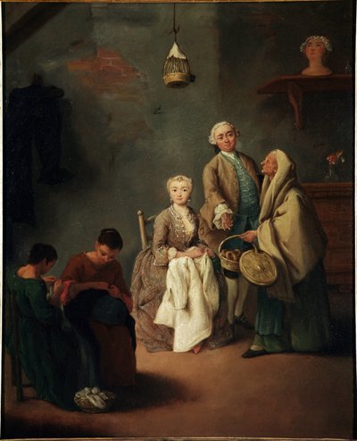 Arbejdsskolen Maleri af Pietro Longhi (1702-1785) 1752 Dim 62x50 cm Venedig, Ca 