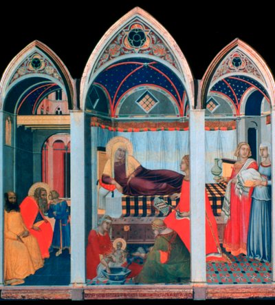 Jomfruens fødsel, 1342 af Pietro Lorenzetti