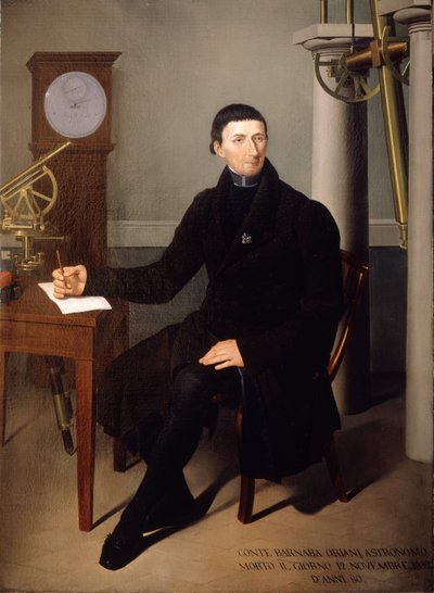 Portræt af Barnaba Oriani, astronom (1752 - 1832) af N. Carducci. 1800-tals maleri. af Pietro Narducci