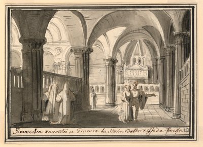 Scenedesign, Kirkens interiør af Pietro Narducci