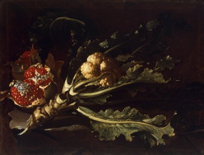 Blomkål og Granatæbler af Pietro Paolo Bonzi
