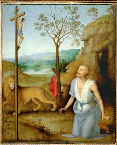 Sankt Hieronymus i ørkenen (maleri) af Pietro Perugino