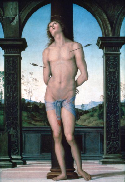 Sankt Sebastian, c1470-1523 af Pietro Perugino