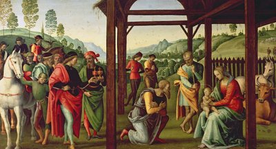 De tre kongers tilbedelse (se også 94949) af Pietro Perugino