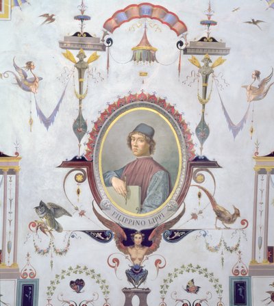 Portræt af Filippino Lippi (frisk) af Pietro Pezzati