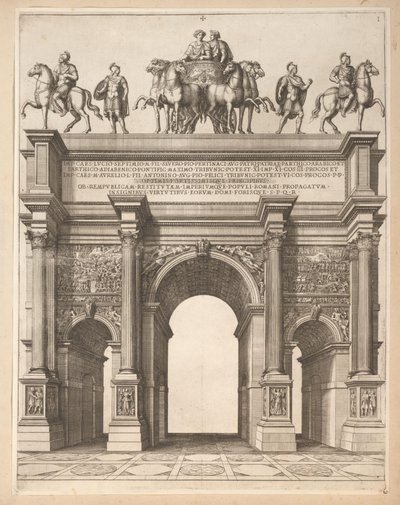 Boog van Septimius Severus te Rom af Pietro Sante Bartoli