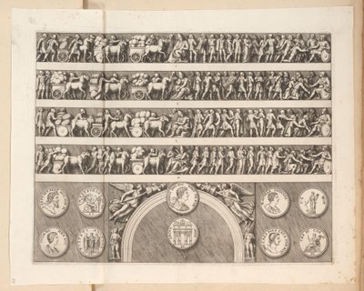 Relieffer på Septimius Severus bue i Rom af Pietro Sante Bartoli