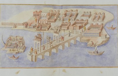 MS Gen 1496 Havnescene, 1674 af Pietro Santi Bartoli