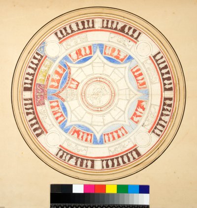 Volta di Giove i Domus Aurea (sort kridt, nogle med pen og brunt blæk. farvet med akvarel) af Pietro Santi Bartoli