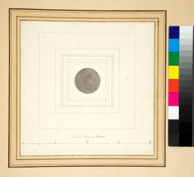 plan af Antoninus Pius søjle (pen og vask) af Pietro Santi Bartoli