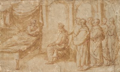 Salomon ved kong Davids dødsleje af Pietro Santo Bartoli