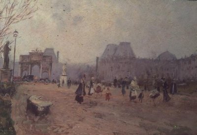 Udsigt over Tuilerierne, Paris af Pietro Scoppetta