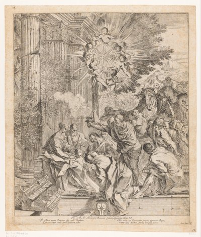 Tilbedelse af kongerne af Pietro Testa
