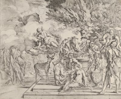 Offeret af Iphigenia, ca. 1640-42. af Pietro Testa