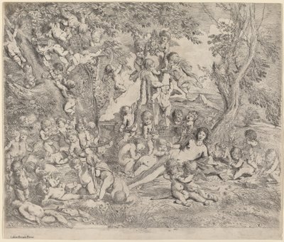Venus i en have med amoriner af Pietro Testa