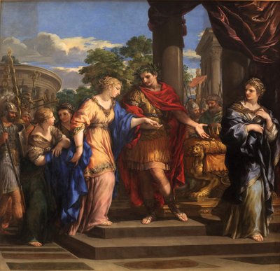 Cæsar giver Kleopatra Egyptens trone, ca. 1637 (olie på lærred) af Pietro da Cortona