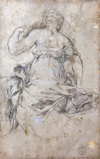 Kvindeskikkelse, Freskomaleri for sølvets tidsalder af Pietro da Cortona