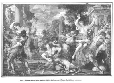 Voldtægt af de sabinske kvinder af Pietro da 1596 1669 Cortona