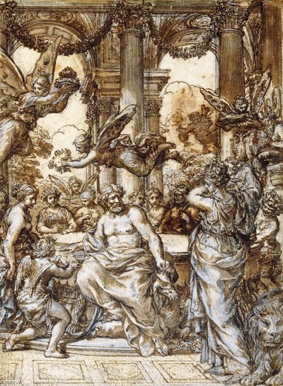 Cybele foran gudernes råd, af Pietro da Cortona