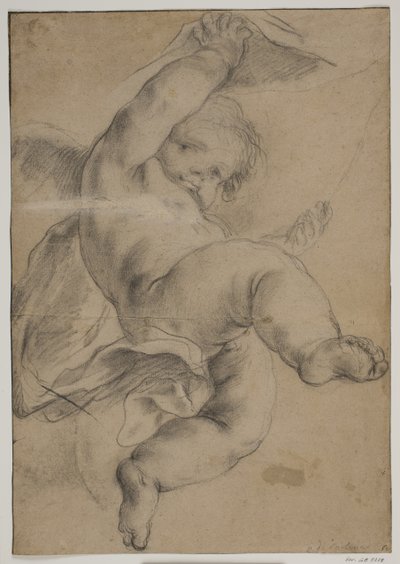 Flyvende putto løfte et gardin af Pietro da Cortona